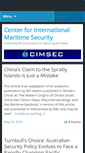 Mobile Screenshot of cimsec.org